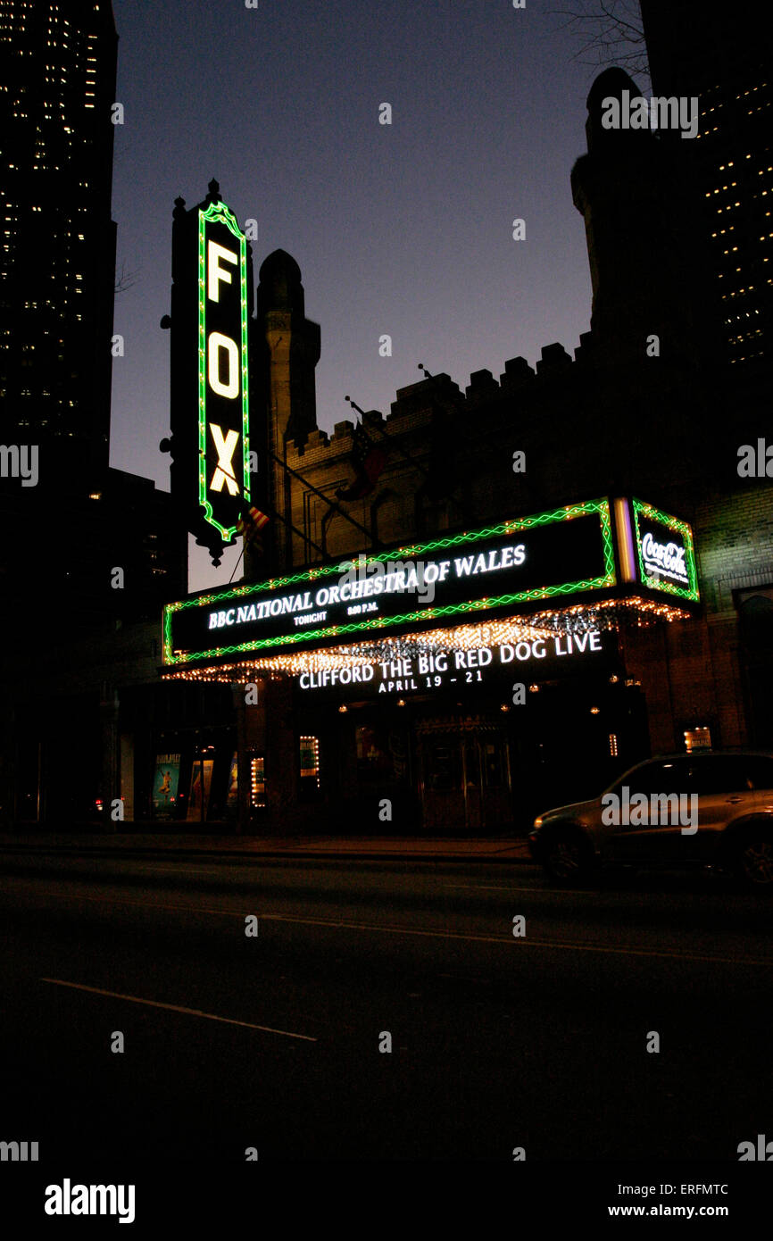 Exterior of the Fox Theatre, Atlanta, Georgia, USA, where the organ