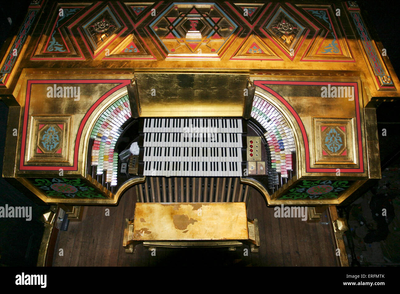 Mighty Mo - the Möller / Moller theatre organ in the Fox Theatre, Atlanta, Georgia. Built by M. P. Möller Inc. of Hagerstown, Stock Photo
