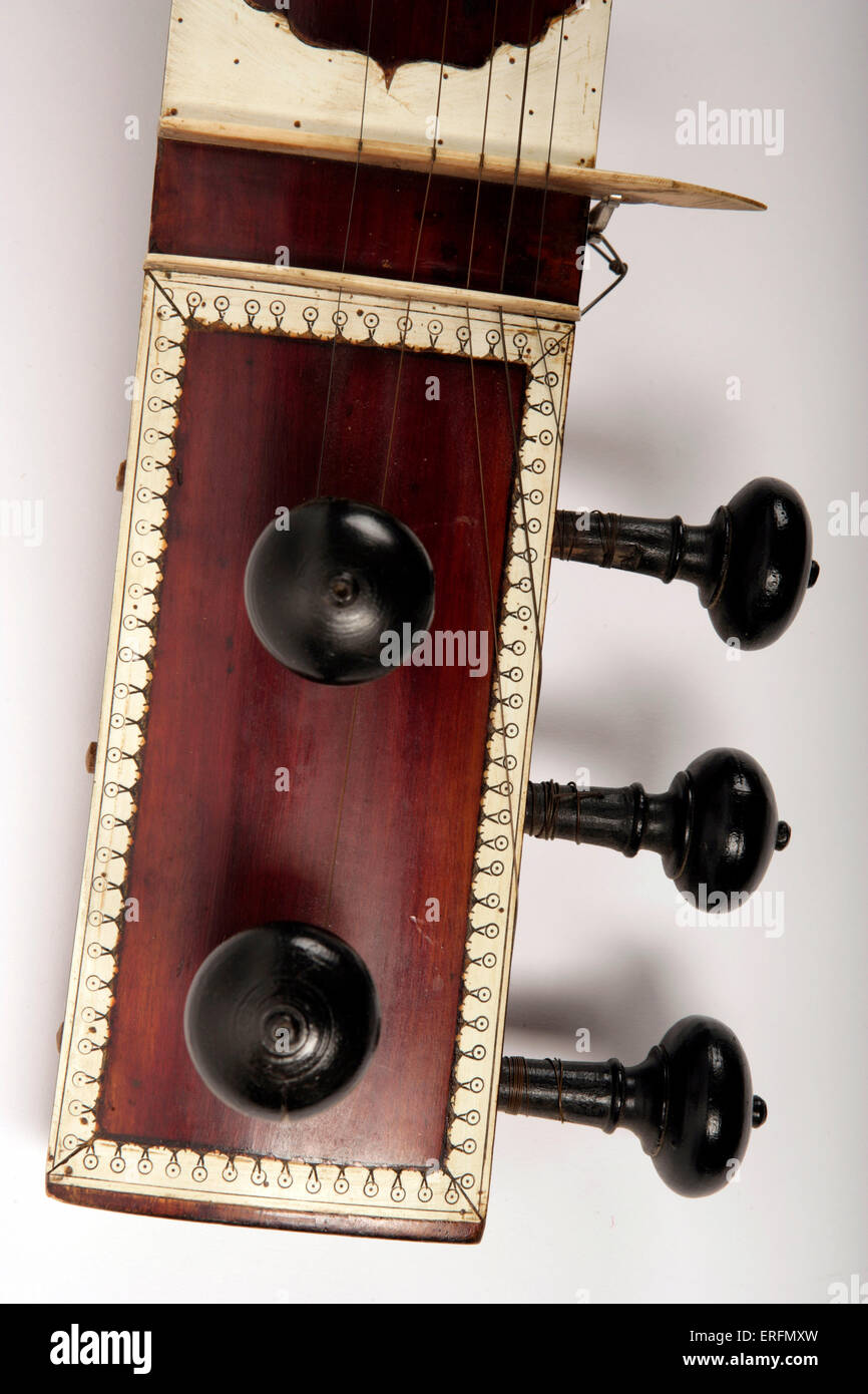 Sitar Indian stringed instrument Stock Photo Alamy