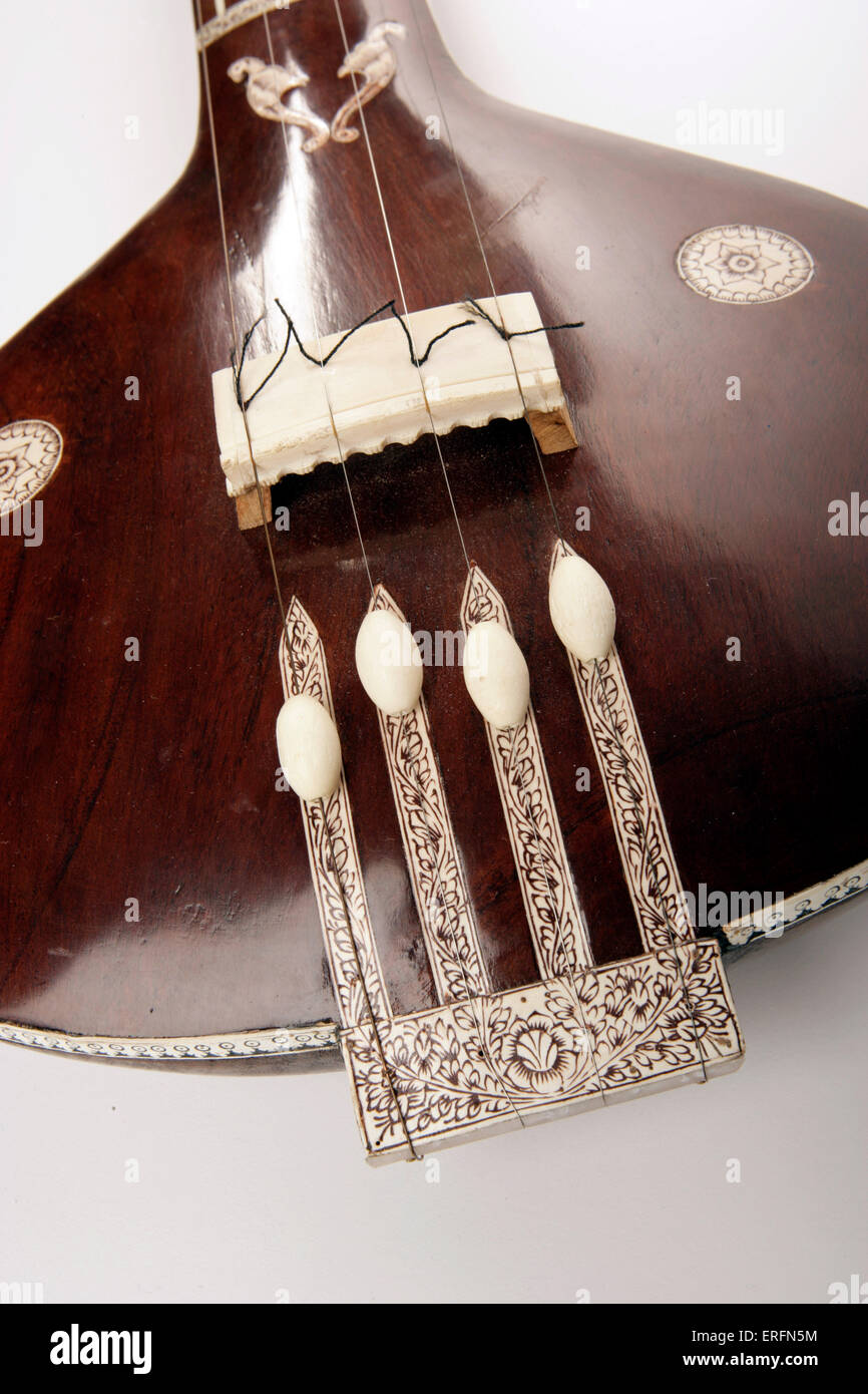 Tanpura drone instrument used in Indian Raga music Stock Photo Alamy