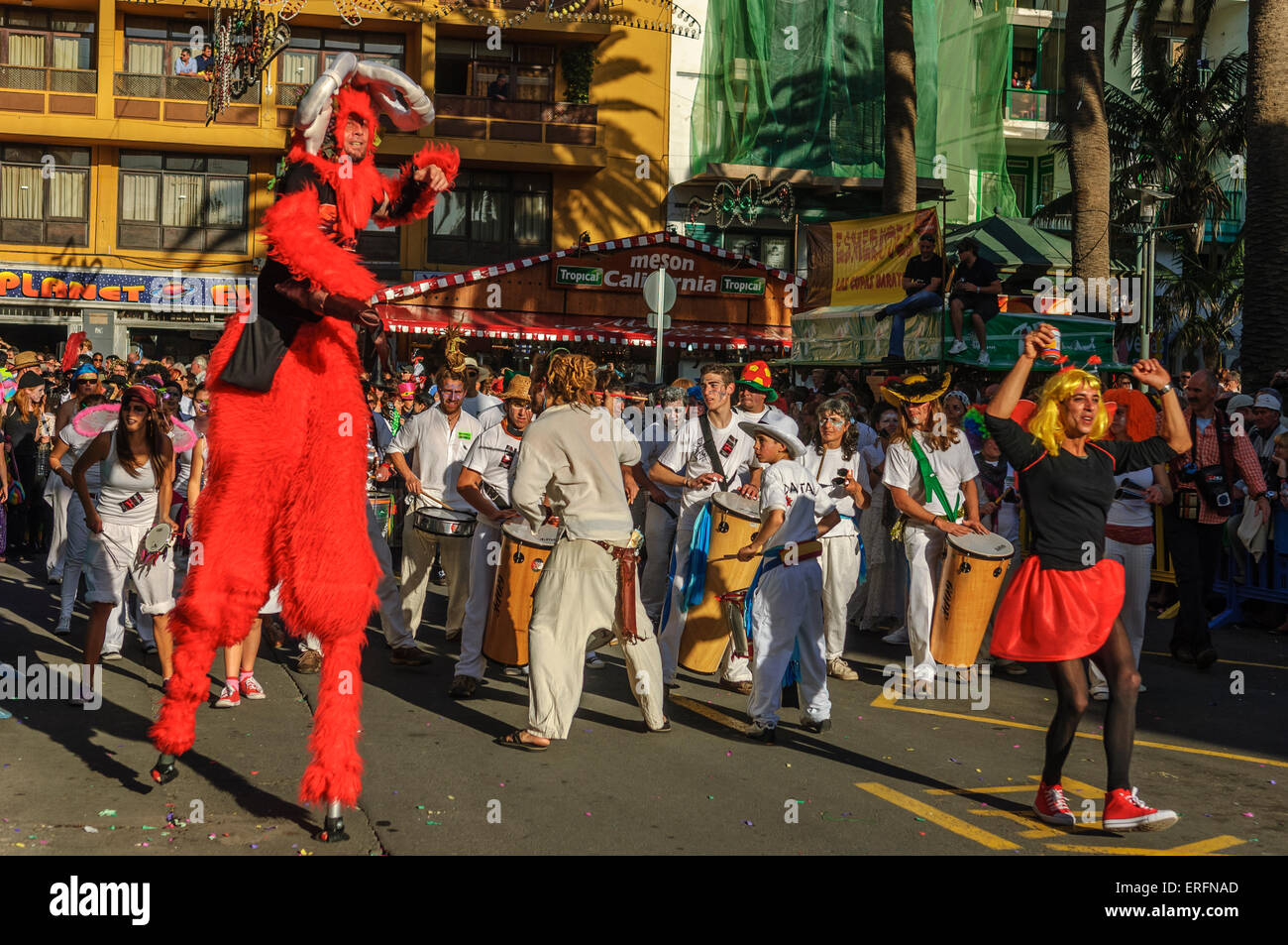 Carnival Of Puerto De La Cruz Tenerife Canary Islands Spain Stock carnival-of-puerto-de-la-cruz-tenerife-canary-islands-spain-stock