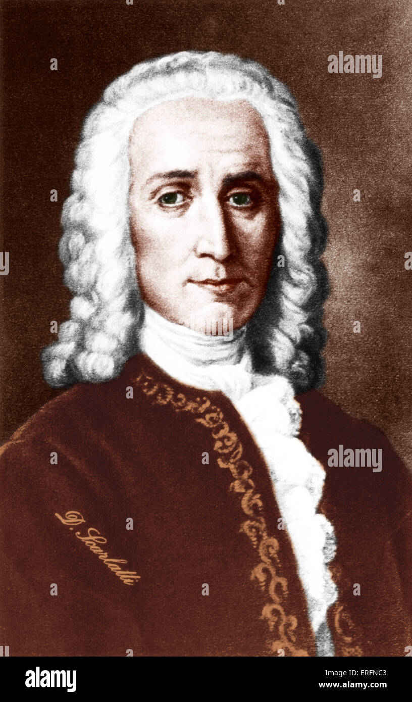 Domenico Scarlatti portrait. Harpsichordist and composer 1685-1757 Stock Photo
