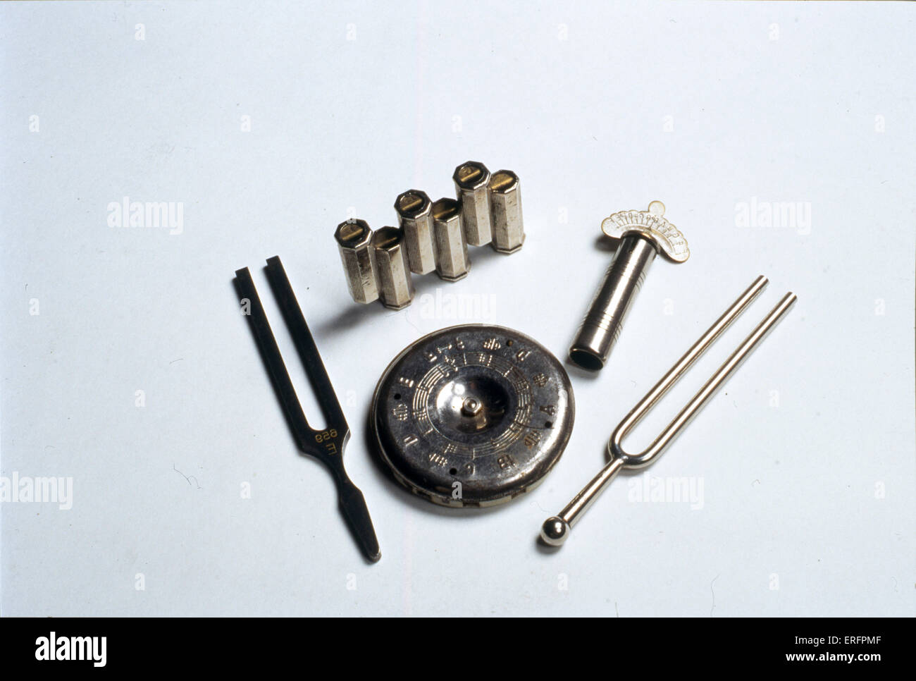 Various tuning devices pitch pipes; tuning fork; and chromatic tuning