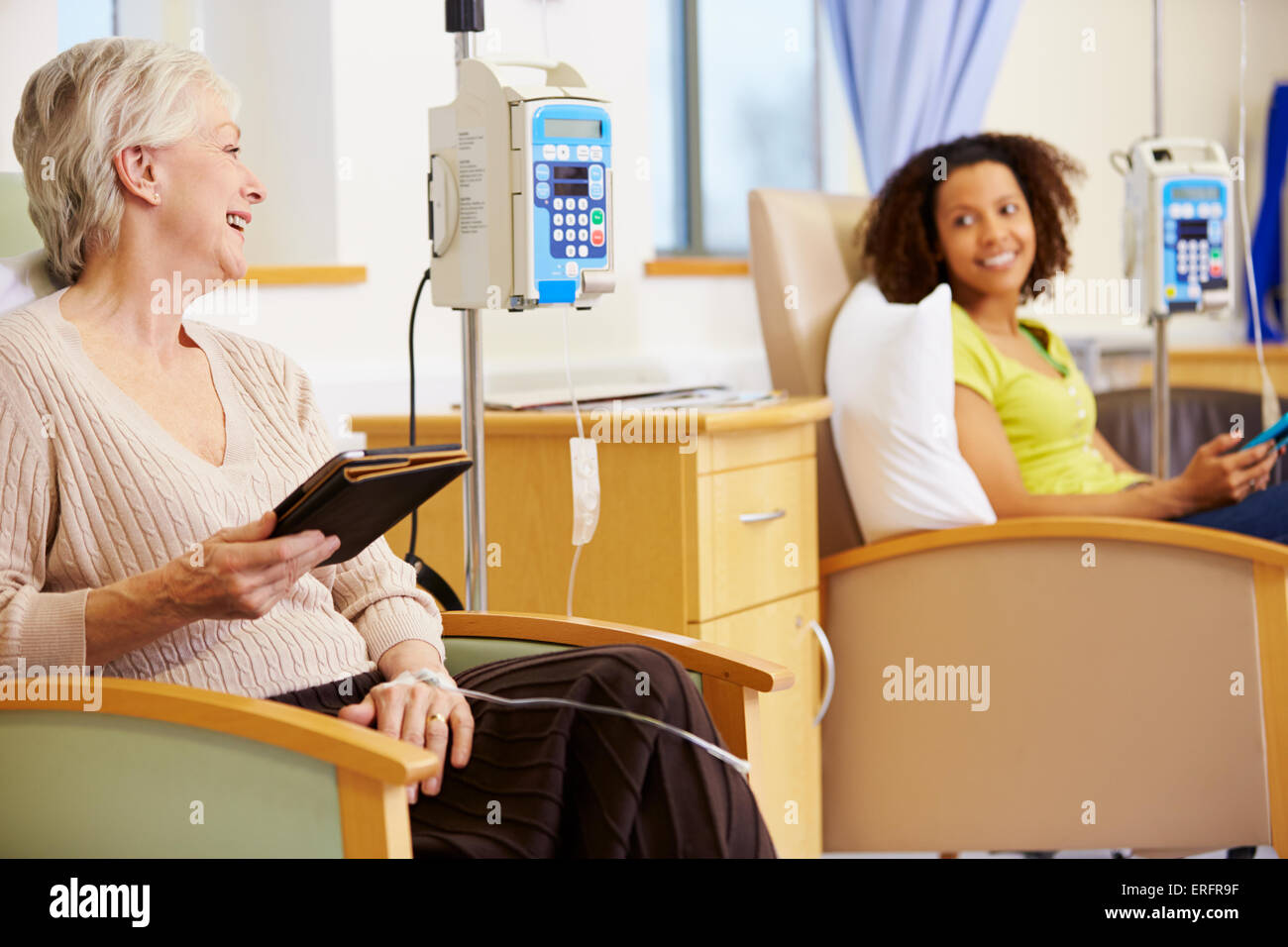 Female Patients Undergoing Chemotherapy Treatment Stock Photo Alamy