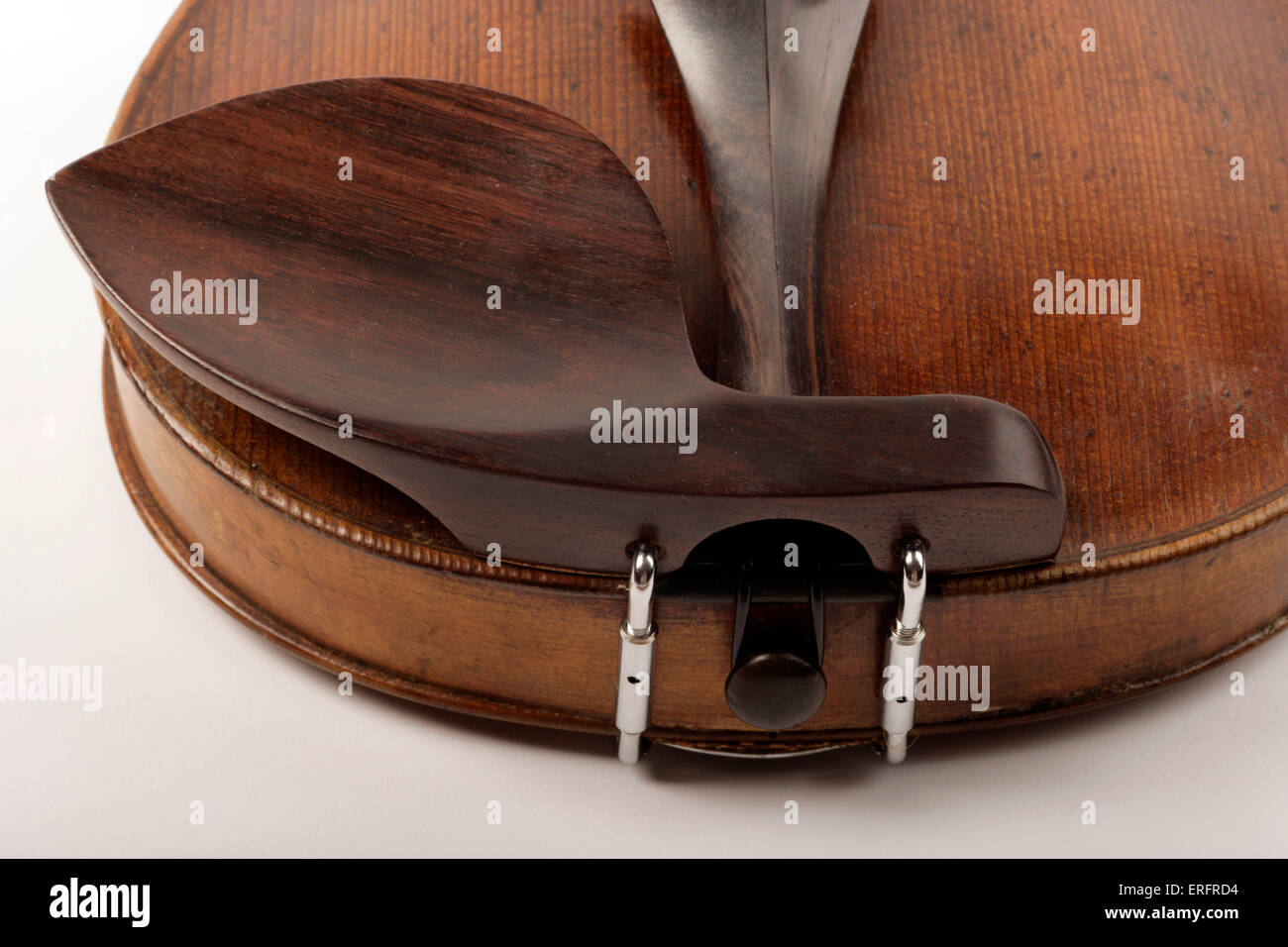 Violin chin rest copy of an instrument made by Jacobus Stainer. Close