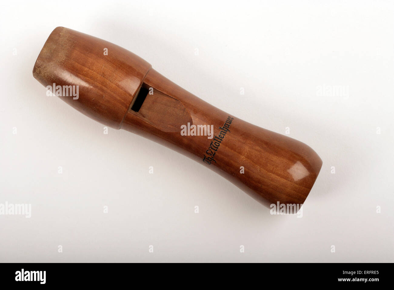 Wooden soprano Descant recorder single hole variety made by Thomas