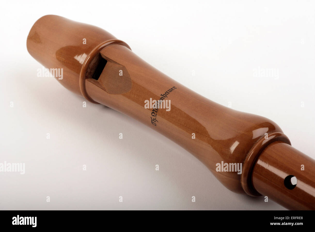 Wooden Alto or Treble recorder made by Thomas Mollenhauer. Head joint