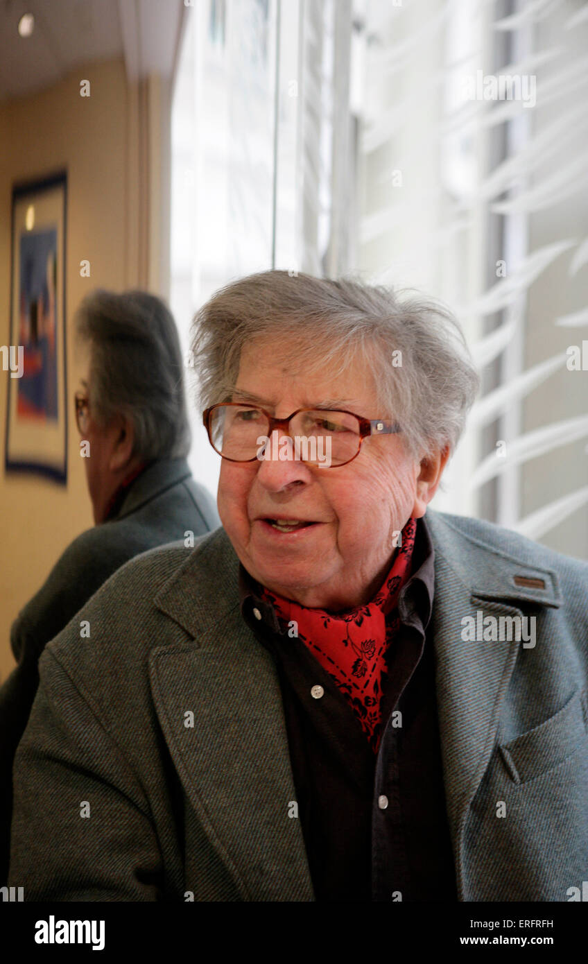 Henri Dutilleux - French composer, B. 22 January1916. Portrait taken during the Cardiff Discovering Dutilleux Festival 2008 at the Hilton Hotel, Cardiff Stock Photo