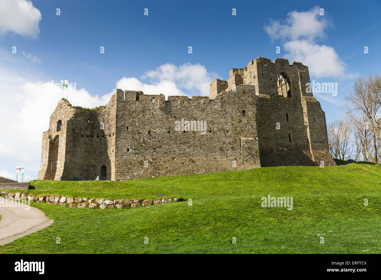 Oystermouth Castle near Swansea South Wales UK Stock Photo