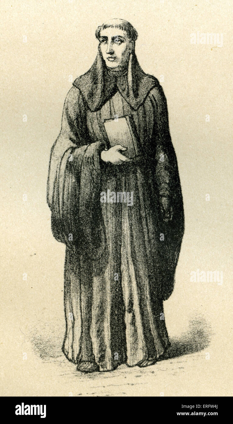 A benedictine monk. Stock Photo