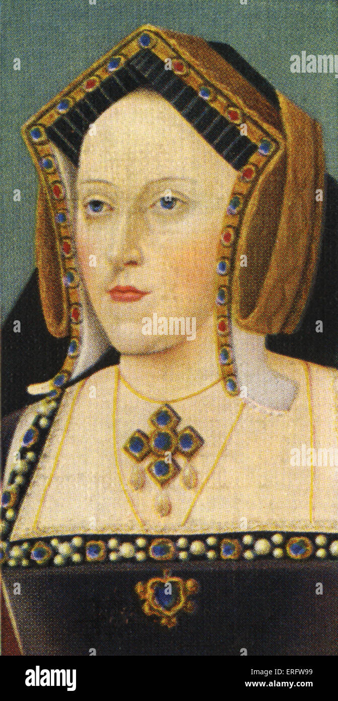 Catherine of Aragon portrait  (1485 - 1536). Catherine married Arthur, Henry VIII's elder brother in1501, but he died five Stock Photo