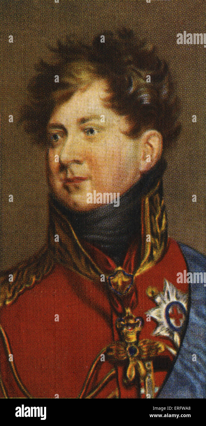 King IV portrait (Reigned 1820 1830). acted as Regent