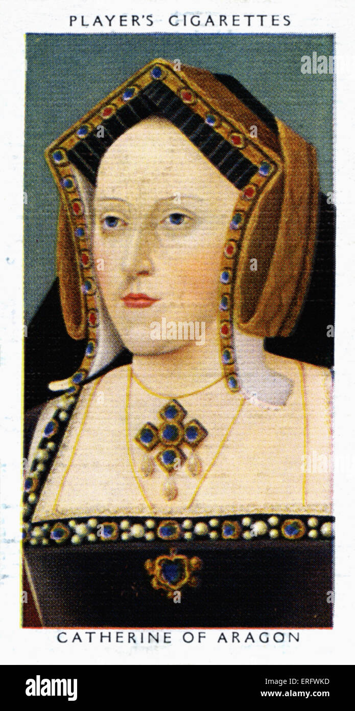 Catherine of Aragon portrait  (1485 - 1536). Catherine married Arthur, Henry VIII's elder brother in1501, but he died five Stock Photo