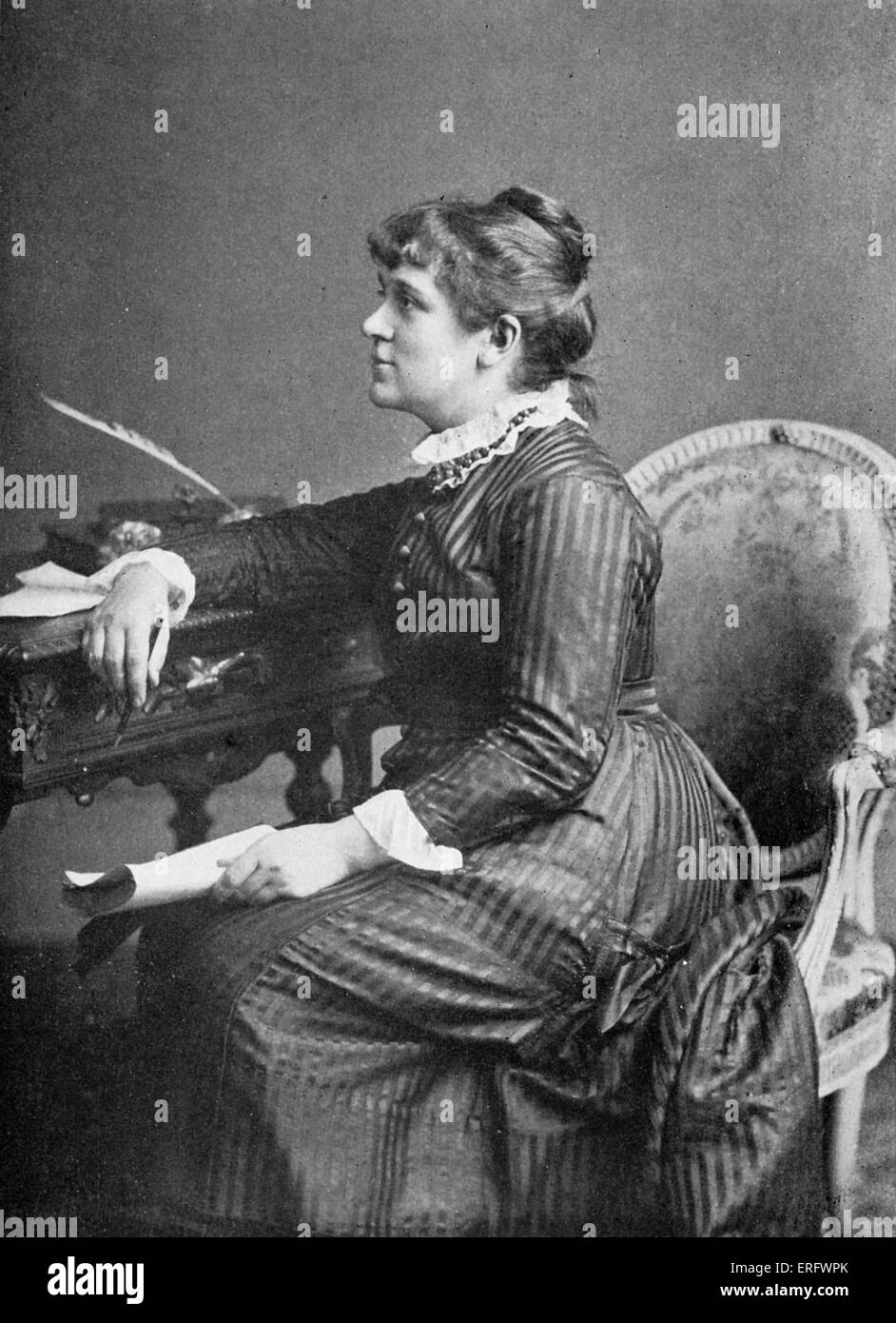 Kate Greenaway, 1880. From a photographer by Elliott & Fry. Stock Photo