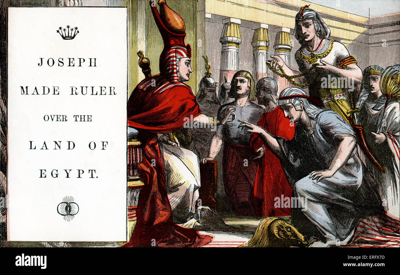 Genesis 41 Joseph made ruler over the land of Egypt. (consequence of