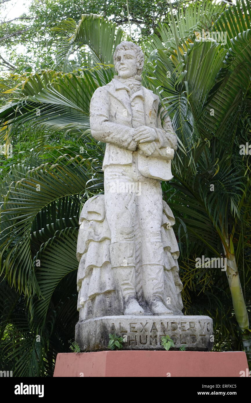 Statue of Alexander von Humboldt, Prussian explorer and naturalist, at