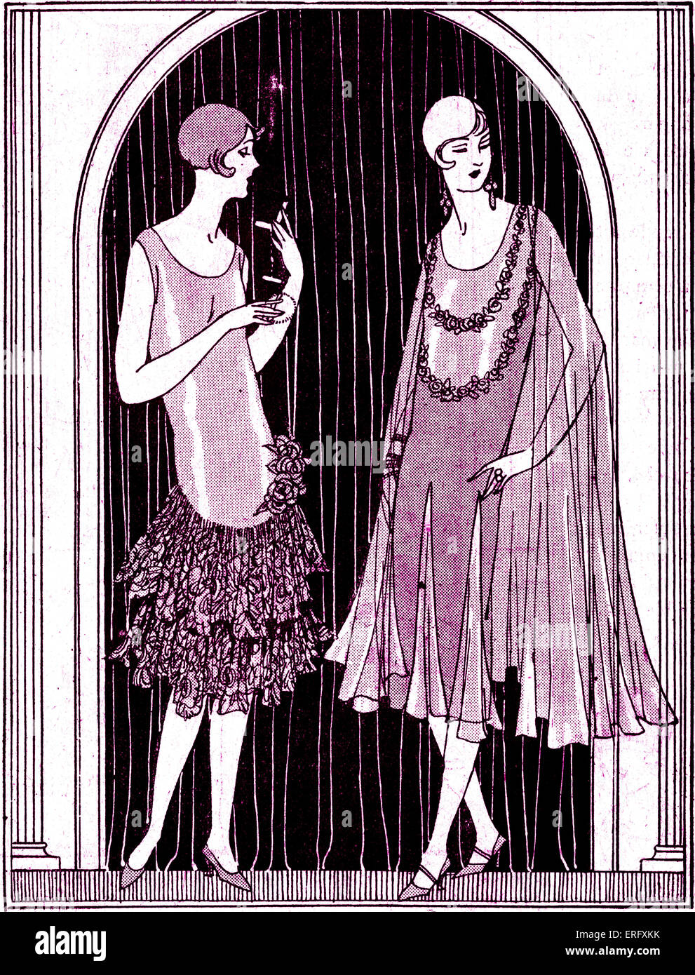 Fashion: evening dresses in May 1925 Stock Photo - Alamy