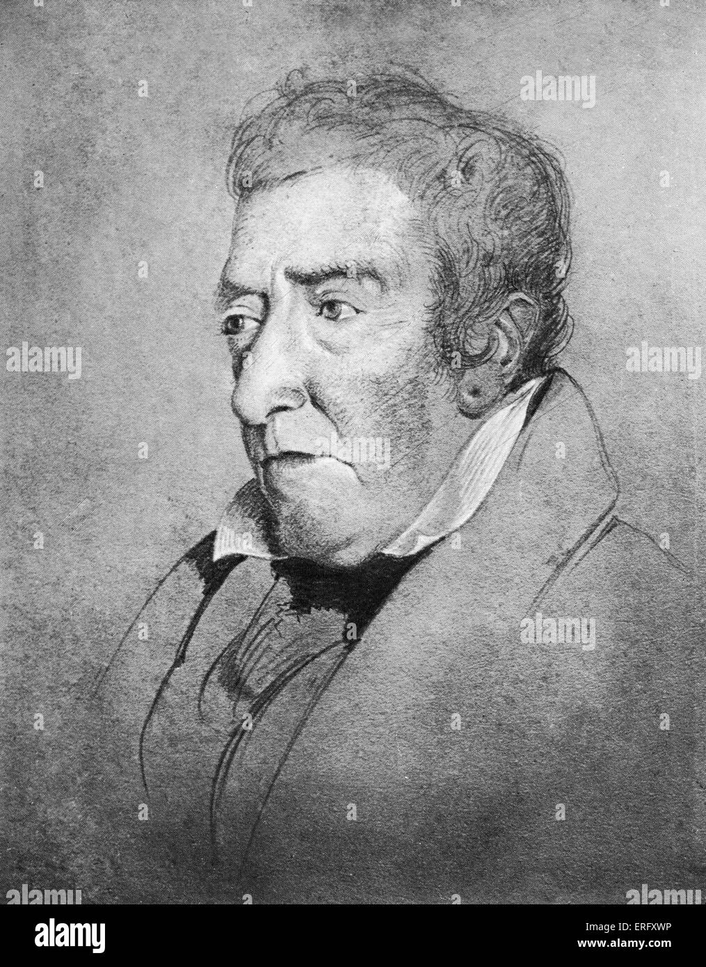 Patrick Nasmyth. Portrait. Scottish landscape painter.  7 January 1787 – 17 August 1831 Stock Photo