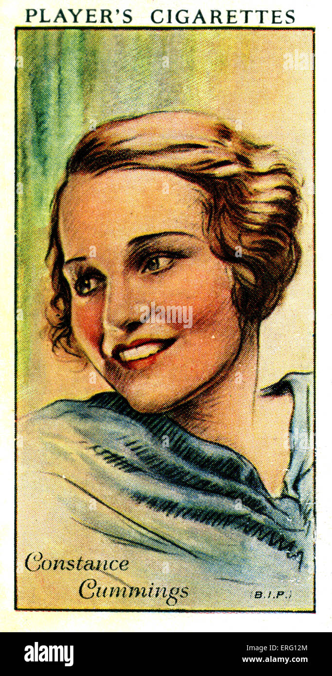 Constance Cummings, American-born British screen and stage actress. 15 May 1910 – 23 November 2005. (Player's cigarette card). Stock Photo