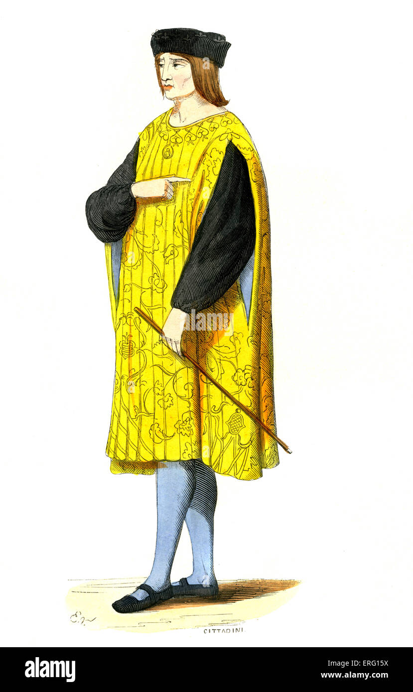 Louis XII, King of France, wearing pleated robes and holding a cane. 27 June 1462 - 1 January 1515. c. 1847, hand-painted copy Stock Photo