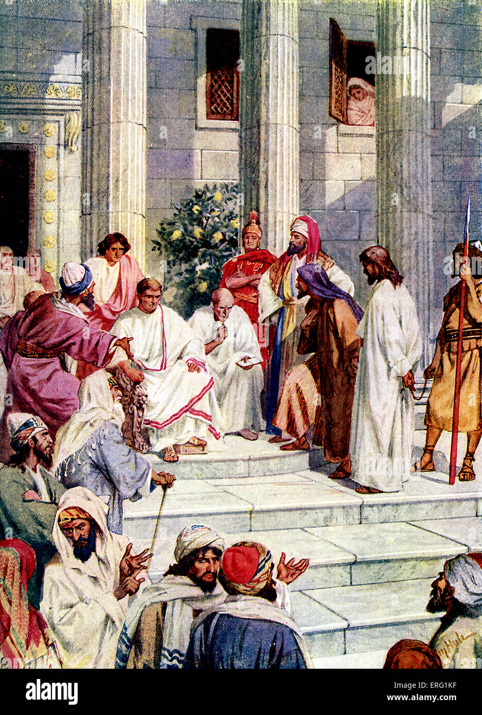 Jesus is taken to Pontius Pilate. 'And they began to accuse him, saying, We found this fellow