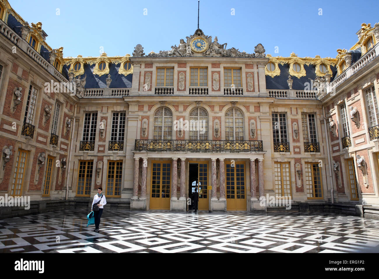 Inner courtyard Palace of Versailles France Stock Photo