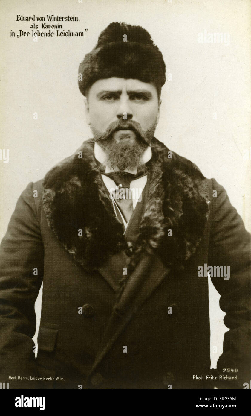Eduard von Winterstein as Karenin from 'The Living Corpse'. EvW Austrian actor 1 August 1871 - 22 July 1961. Stock Photo