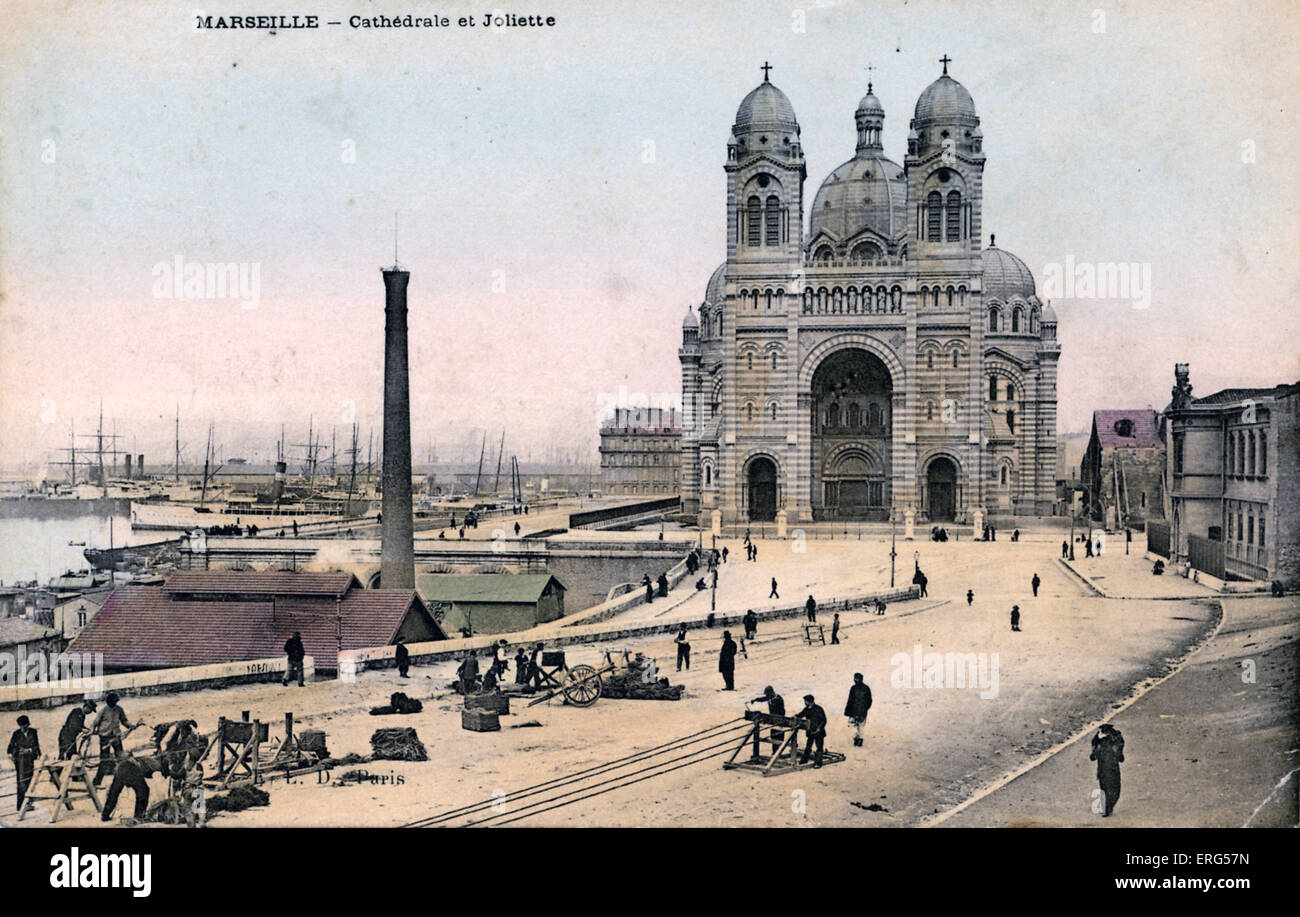 Marseille / Marseilles cathedral,. Caption reads Cathedrale et