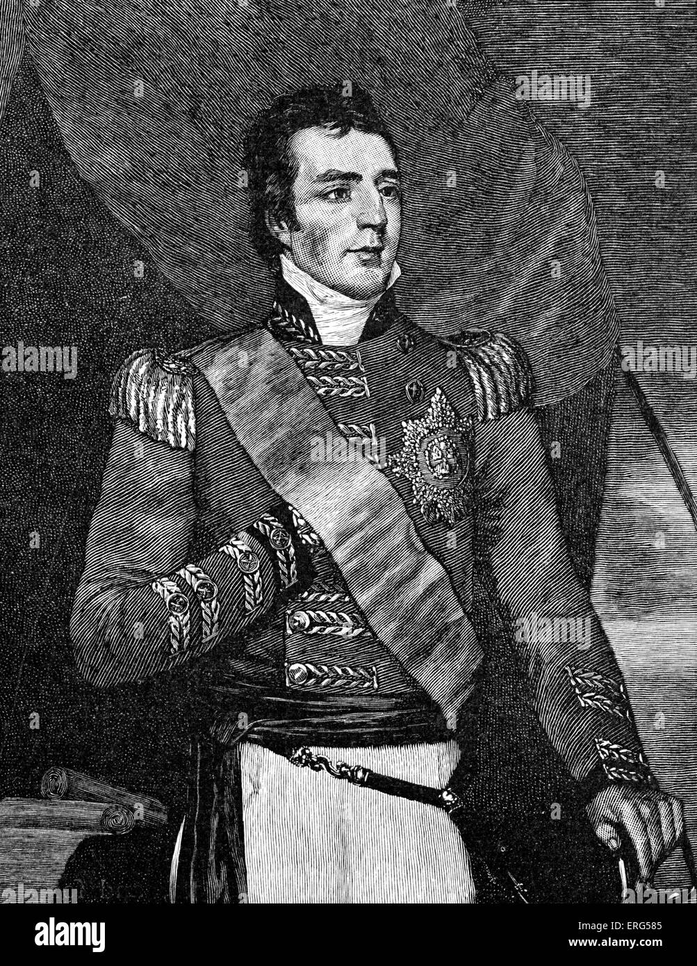 Major general Arthur Wellesley, afterwards Duke of Wellington. Anglo-Irish  soldier and statesman,  leading military and Stock Photo