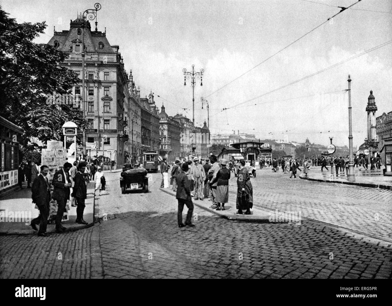 Franz Josef- Kai , Vienna, Austria, 1920s. Next to the Roßauer Lände. Street scene. Stock Photo