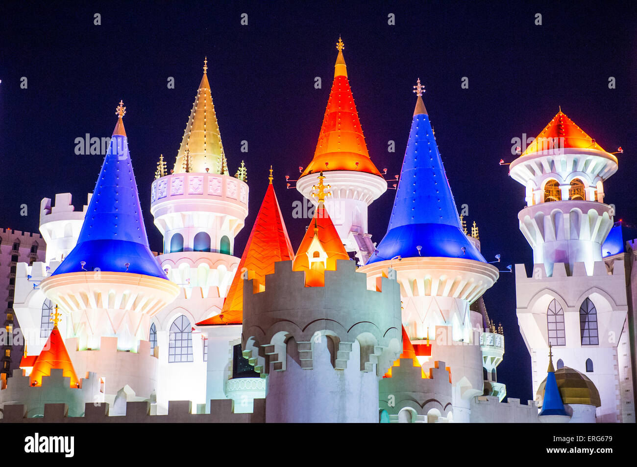 The Excalibur Hotel and Casino in Las Vegas Stock Photo