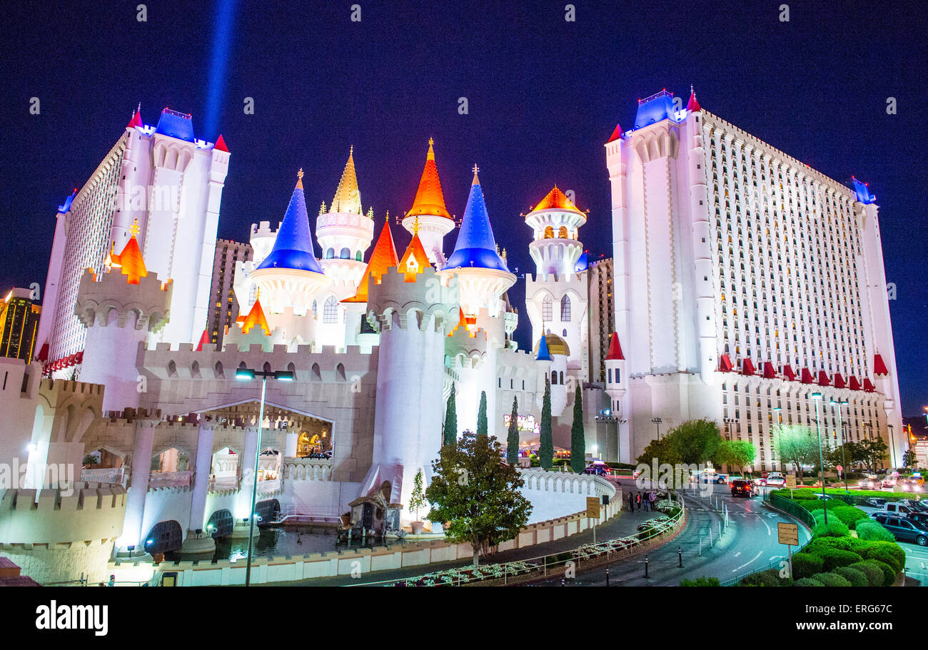 The Excalibur Hotel and Casino in Las Vegas Stock Photo