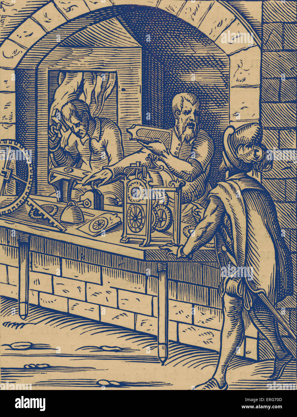 Clockmaker drawings hi-res stock photography and images - Alamy