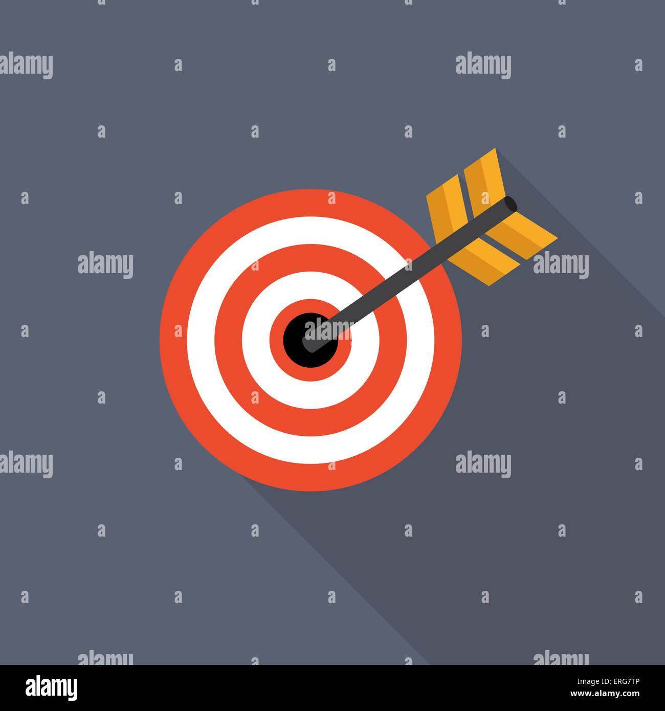 Target Flat Icon with Long Shadow, Vector Illustration Stock Vector ...