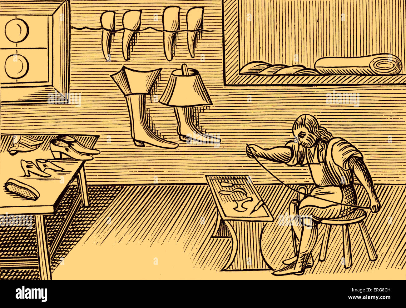 Shoemaker illustration hires stock photography and images Alamy