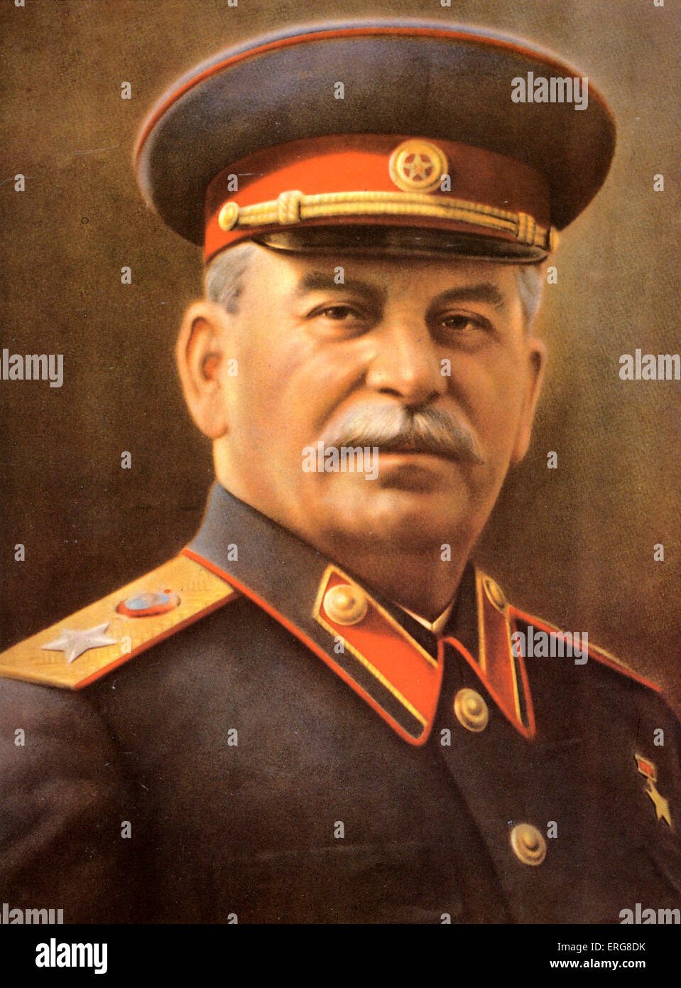 Joseph Stalin portrait.  Soviet Leader. Shostakovich & Prokofiev link. Russia.  Schostakowitsch Stock Photo