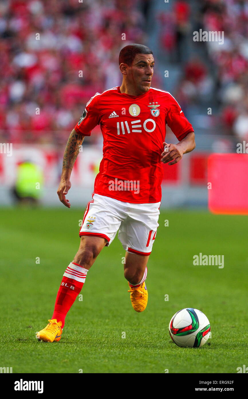 Maxi Pereira - 23.05.2015 - Benfica/Maritimo - Liga Sagres .Photo : Carlos Rodriguez/Icon Sport. Stock Photo