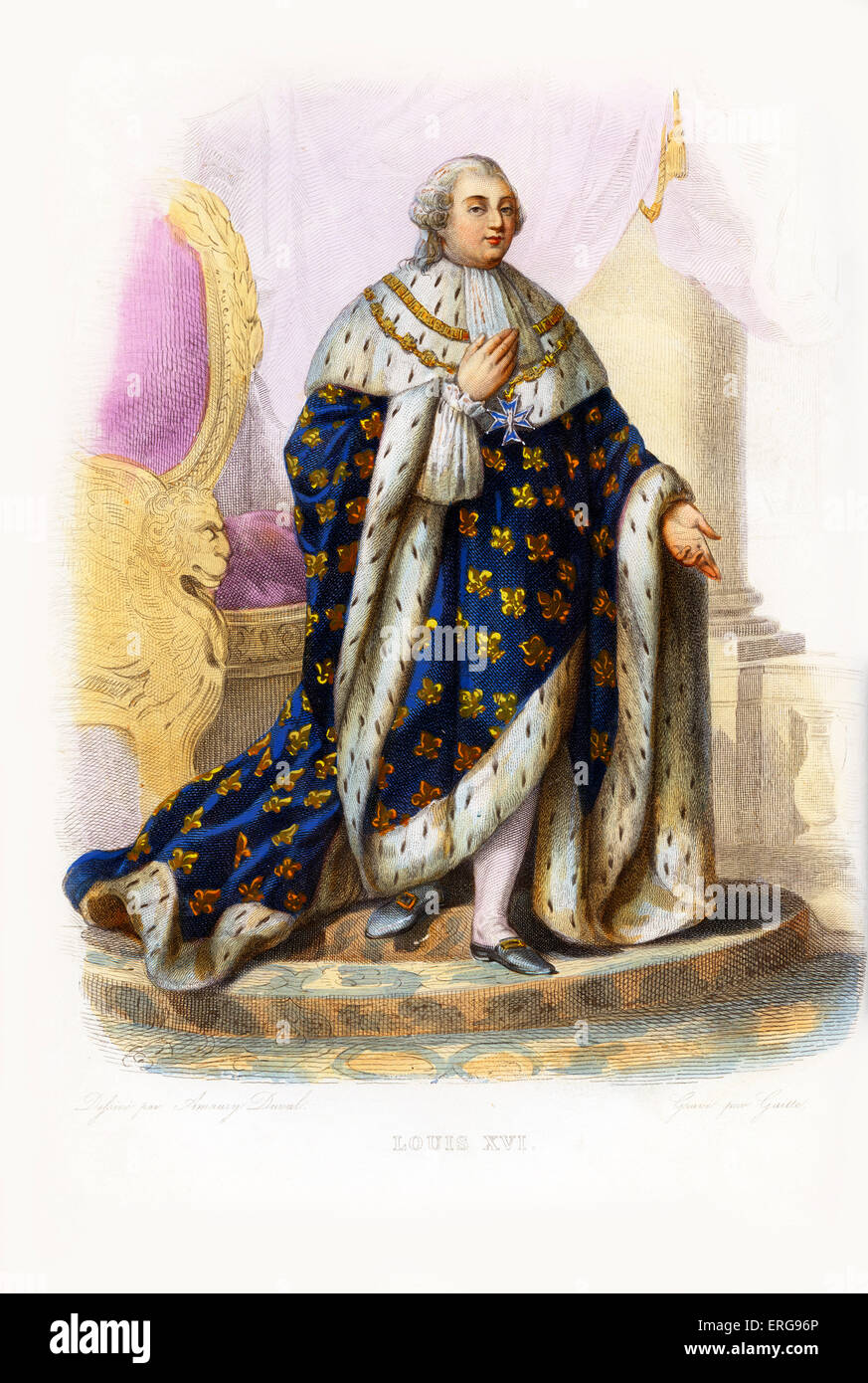 Louis XVI. King of France 1774-1792. Suspended and arrested during the French Revolution - executed by guillotine. 1754-1793. Stock Photo