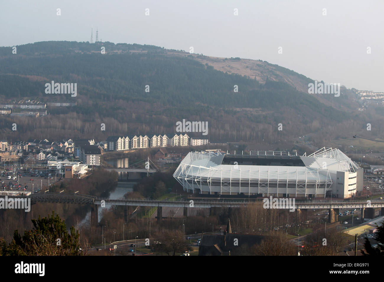 The Liberty Stadium, home to Swansea City Association Football Club and the Ospreys rugby team. Stock Photo