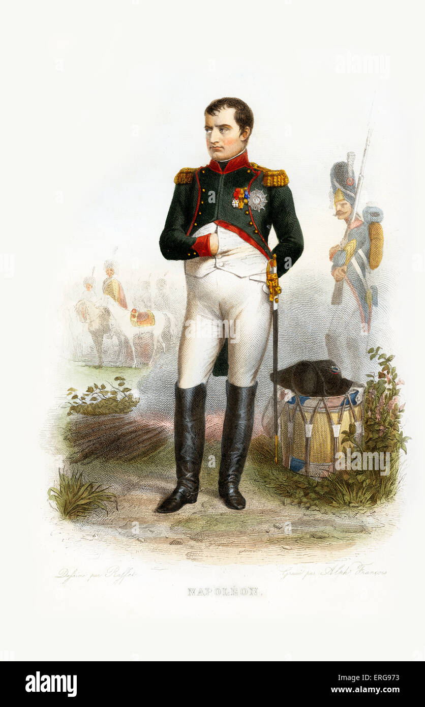 Napoleon Bonaparte. Military and political leader during the latter stages of the French Revolution. As Napoleon I, he was Stock Photo