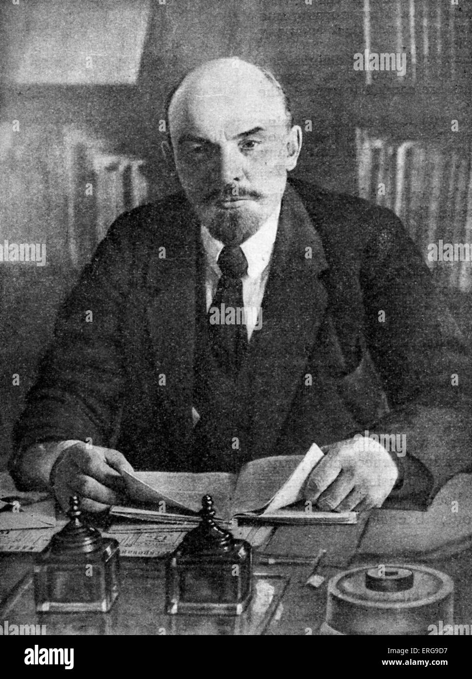 Vladimir Lenin. Russian revoluntionary: born Vladimir Ilyich Ulyanov, 22 April 1870 – 21 January 1924. Stock Photo