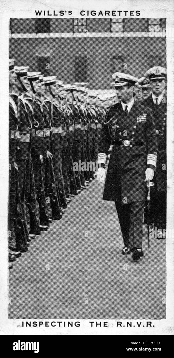 King George VI (then Duke of York) inspecting Reunion Parade of the Royal Naval Volunteer Reserve. Horse Guards Parade, 9 May Stock Photo