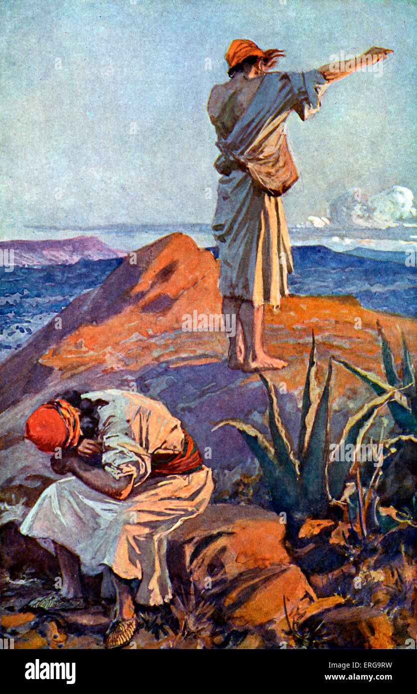 Elijah from Mount Carmel sees a cloud by J James Tissot. Illustration