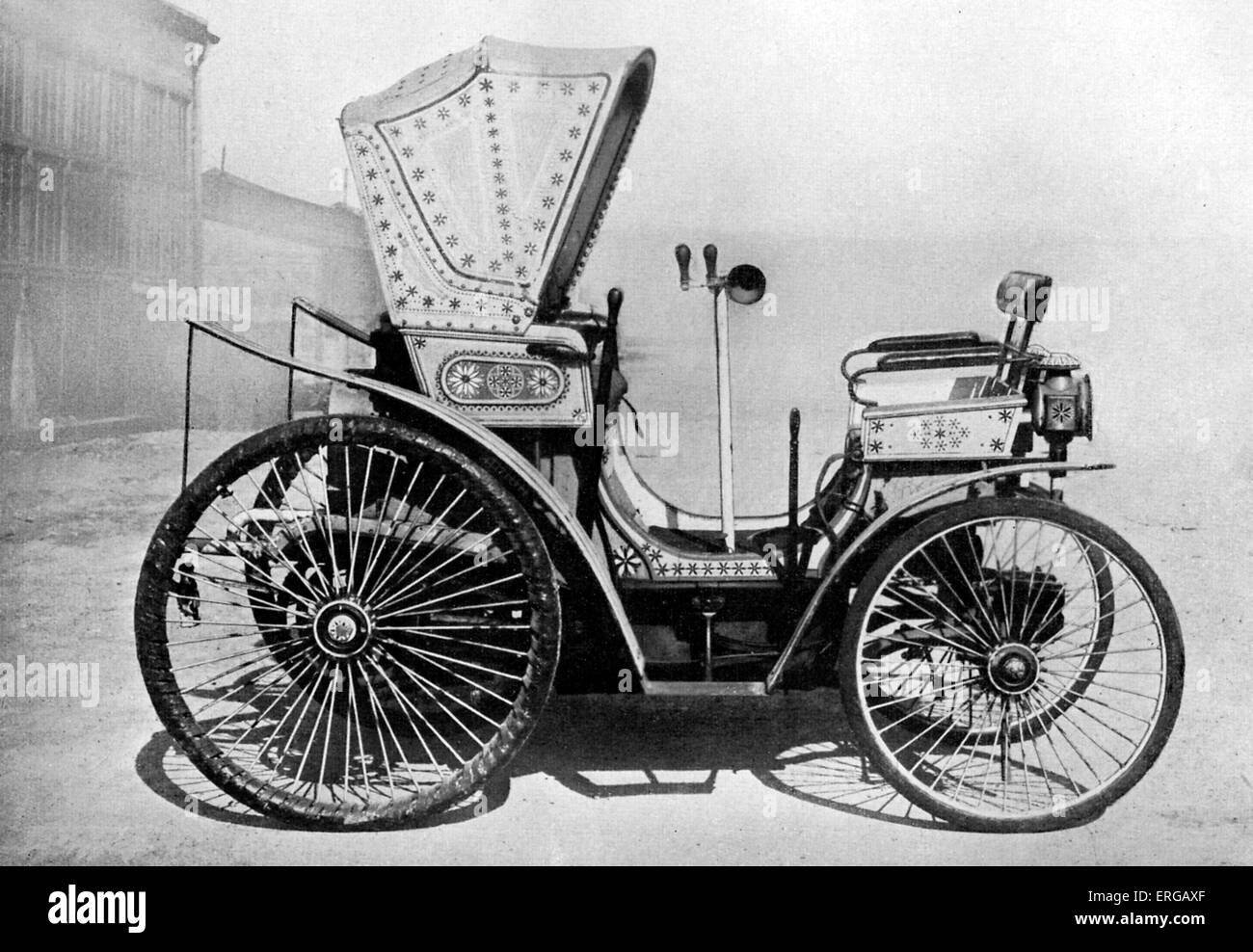 Peugeot from 1849, owned by the Bey (governer) of Tunis. Motor 2CV 3/4 Panhard. Stock Photo