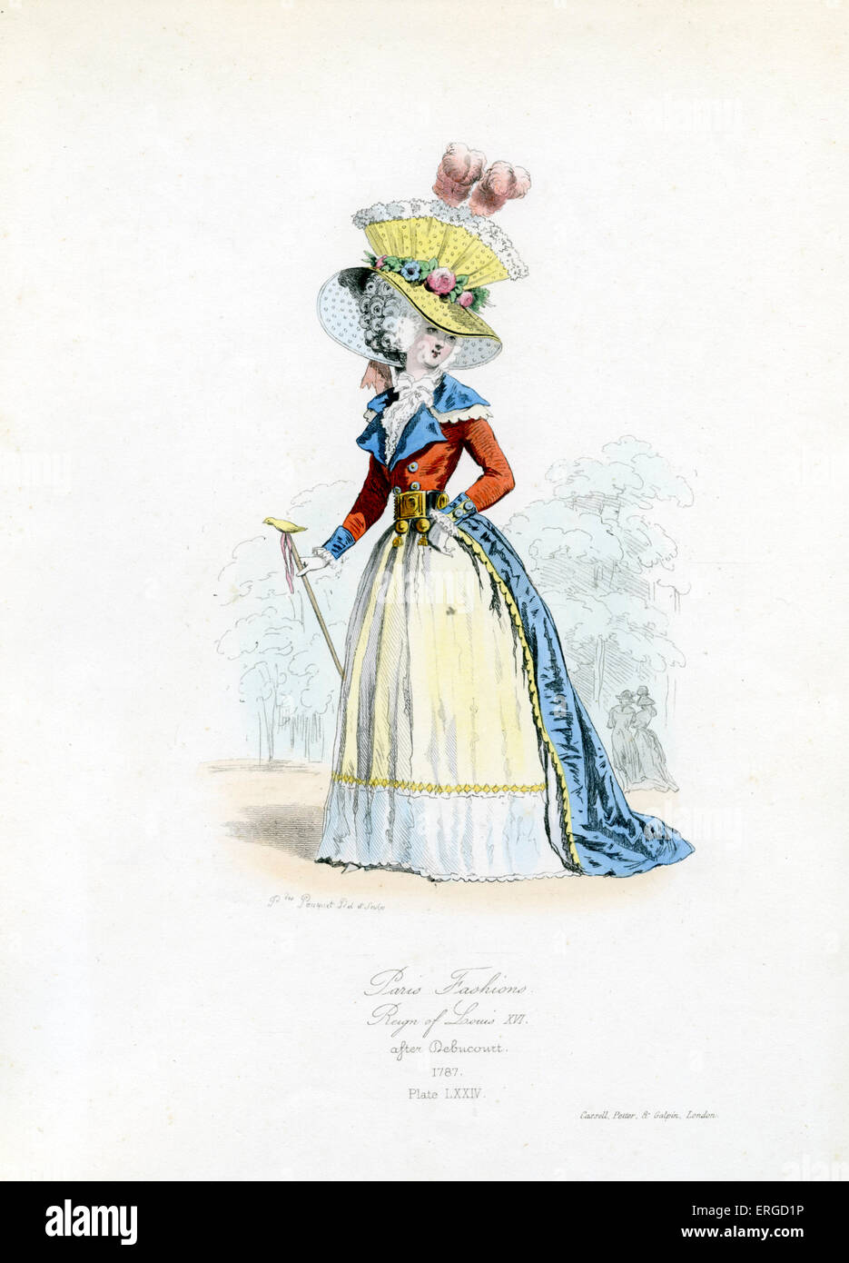 Paris Fashions in the reign of Louis XVI, 1787 - from engraving by