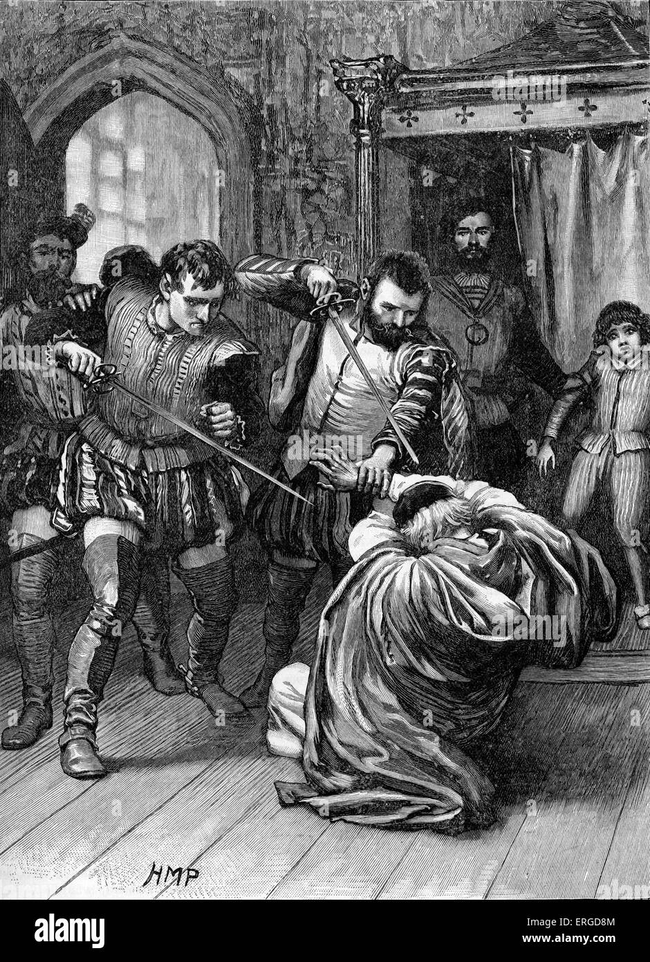Cardinal Beaton is assassinated, 29 May 1546. David Beaton was Archbishop of St Andrews and last pre-Reformation Scottish Stock Photo