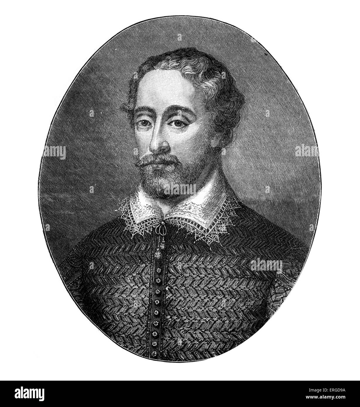 Edmund Spenser. English poet and author of 'The Faerie Queene' which was put to music by Henry Purcell: c.1552 – 13 January Stock Photo