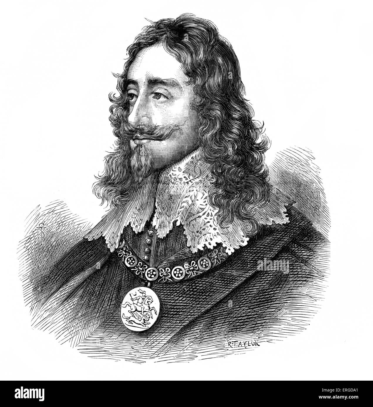 King Charles I. King of England, Scotland and Ireland (1625-1649): 19 November 1600 – 30 January 1649. Stock Photo