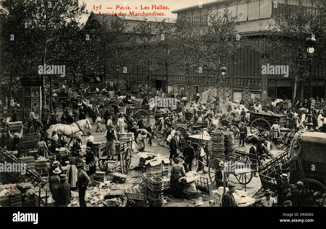 Les Halles Paris C 1900 Arrival Area For Goods Arriv Des 