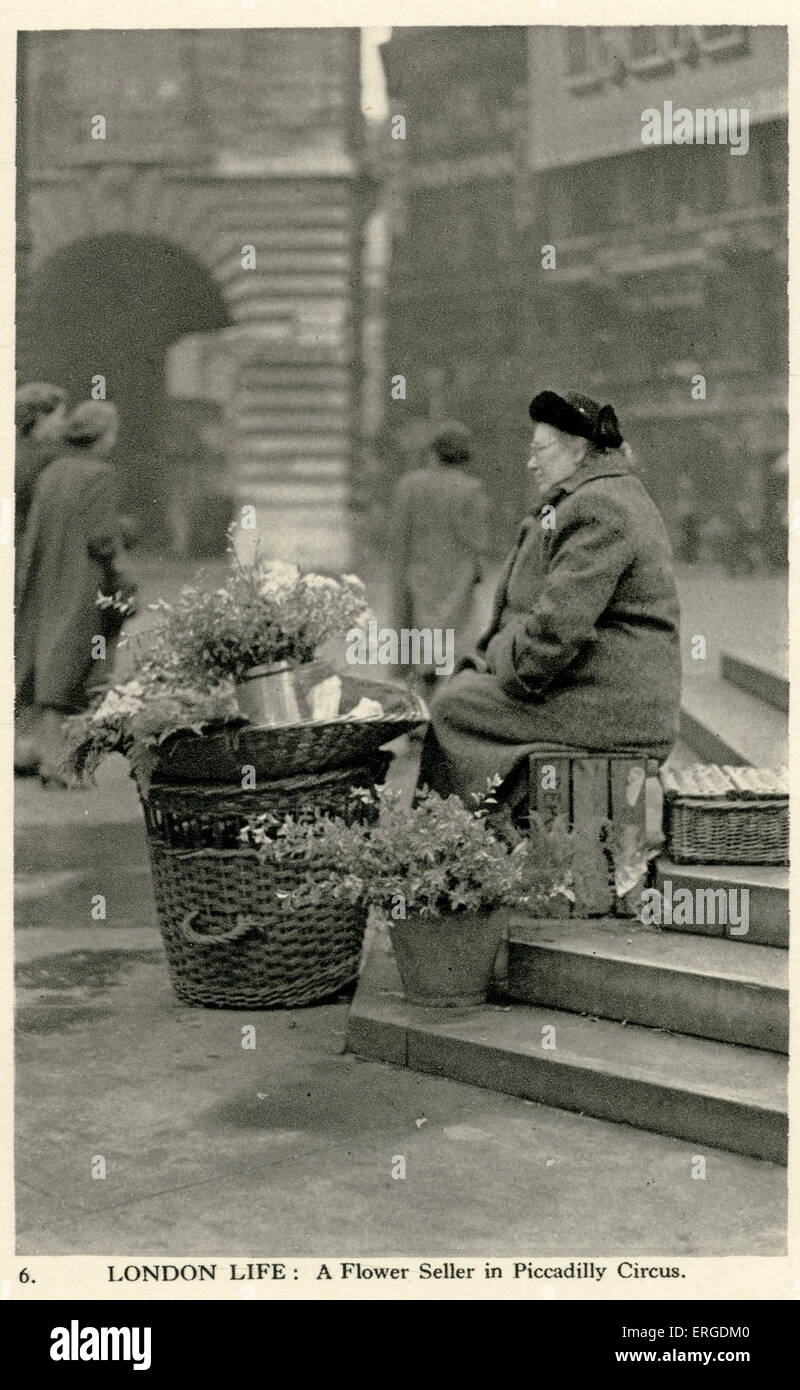 A flower seller in Piccadilly Circus, London Stock Photo Alamy
